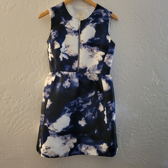 Kate Spade Cloud Joss Blue Dusk Fit & Flare Dress Size 4 - Picture 1 of 7